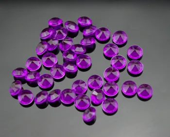 2000pcs 10mm Violetinė Akrilo Diamond Konfeti Lentelė Sklaida Kristalai Vestuves Stalo Apdailos