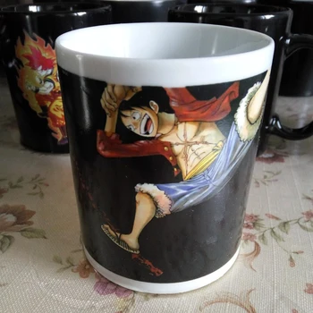 2016 Naujas Atvykti Japonija Vienas Gabalas Luffy Keičiasi spalvos Kavos Puodelis Šilumos-jautriai Reaguojančių Keramikos arbatos Puodelio, Puodelis
