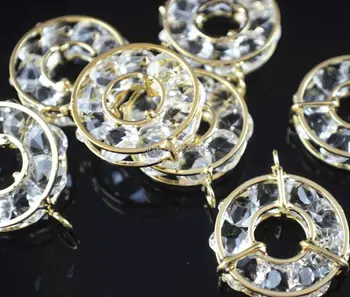 2017 Karšto parduoti! aukso 25MM Kristalų viduje pakabukas karoliai naujas dizainas ,kristalų pakabukas
