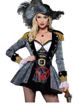 2017 Naujausias Moteriški Klasikiniai Piratų Cosplay Kostiumai, Moterų plėšikas Helovinas Vaidmenį Vaidina Vienodą Karnavalas Šalies Clubwear
