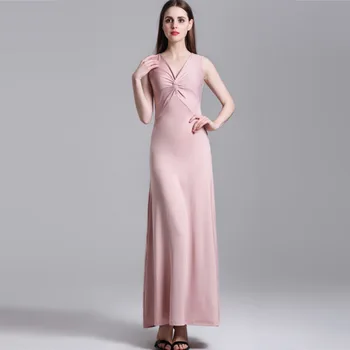 2018 M. Moterų Ilgi Vasaros Suknelė Be Rankovių Su V Kaklo Elegantiškas Šalis Suknelės Kietas Bohemijos Suknelė