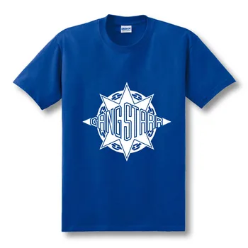 2018 Naujas Gang Starr Logo marškinėliai Vyrams Asmeninį Spausdinti Medvilnės O Kaklas Trumpas Rankovės Viršuje Tees Vyrų Dydis XS-XXL
