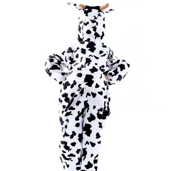 2018 Vaikai Vaikai Gyvūnų Pienas, Karvės Kostiumu Berniukų, Mergaičių Cosplay Jumpsuits Fancy Dress Kostiumai Šalis Dekoro Puras