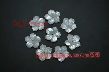 20pcs Aukštos Kokybės White Shell Raižyti Gėlių Žavesio bižuterijos & Drabužių Dekoracijos 