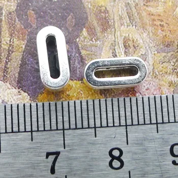250pcs Žavesio raidė O skylė granulių 6*10 mm Antikinio sidabro Rankų darbo Papuošalų Priėmimo 
