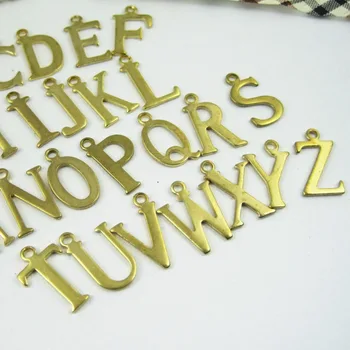 26 raw žalvario pradinio abėcėlės raidė žavesio mados juvelyrika 