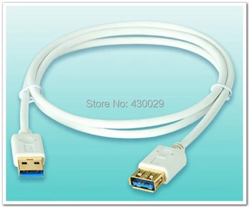 2vnt Baltos Spalvos, USB 3.0-A Type Male Tipo Moterų ilgiklis USB3.0 ESU, kad AF Extender Cable 1.5 m