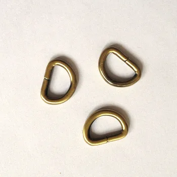 3/8 colių ( 10 mm) viduje platus - Antikvariniai Bronzos Padengti Unwelded D Žiedais