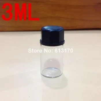 3 ML Tuščių Stiklinių Butelių, Mini mažas eterinio Aliejaus buteliukus Vidinis Kištukas su Skyle Aiškus Spalvos Skysčio pakuotės, Buteliai, 100vnt