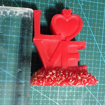 3D Silikono Muilas/Žvakė Pelėsiai-Vestuvių Tortą Pelėsių Širdies meilės silikono muilo Pelėsių rankų darbo