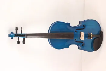 4-String 4/4 Naujas Elektrinis Akustinis Smuikas mėlyna spalva #1-2569#