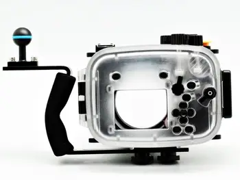 40m / 130ft Vandeniui Povandeninį Fotoaparatą Nardymo Būsto Atveju + Aliuminio Rankena Sony A7/A7r/A7s 28-70mm Objektyvo Kamera