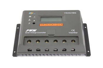 45A 45amp 24V EPSolar/EPEVER PWM saulės nešiojamų valdytojas VS4524BN USB laidu ir temperatūros jutiklio kabelis VS4524BN
