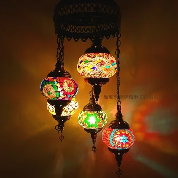 5 Vadovai Turkijos etninės muitinės rankų darbo Mozaika lempos romantiškas Viešbutis, kavinė restoranas, baras Pakabukas šviesos gyvenamasis kambarys, balkonai, laiptai