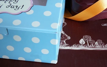 500pcs 13.5x13.5x5cm Polka Dot Balto popieriaus dovanų dėžutė pakuotės Ekranas box dovanų dėžutės vestuvių/juvelyriniai dirbiniai/saldainiai/maisto produktų laikymas