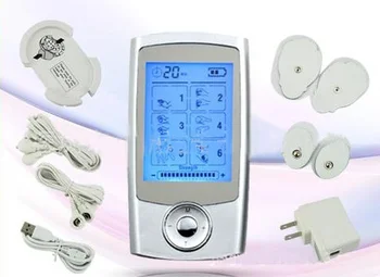 60pc/daug Rechargeable16 Režimai, Mėlyna LCD EMS Mašina Full Body Massager Elektrodas Stimuliatorius Akupunktūra Fizinės Terapijos