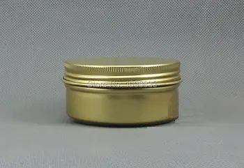 80G 80ML Aliuminio Jar Aukso Spalvos, Aromaterapija Jar, Kvepalų Dūmų Dėžutė, Metalo Grietinėlės Indelį, Aukso Metalo Taros, 50pcs/Daug
