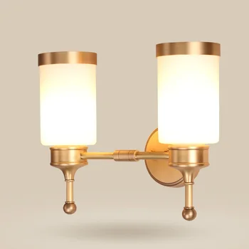Amerikiečių minimalistinės šiuolaikinio gyvenimo kambario lempos vario tyrimų vonios sienelės lempos objektyvo priekinis žibintas stilius visiškai vario lempa S0