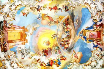 Angel tapetai, freskos Europoje stiliaus lubų papel parede sienų tapetai, lubų 3d sienų tapyba lubų