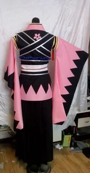 Anime hakuouki cosplay Samurajų apranga Yukimura Jiziru Cosplay Kostiumai, viršuje+sijonas+diržas
