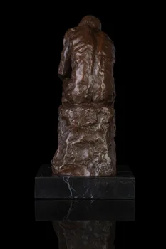 ATLIE BRONZOS Garsaus Bronzos StatuesCollectible Derliaus Tėvynės Grynas Bronzos Mąstytojas Statula Art Deco