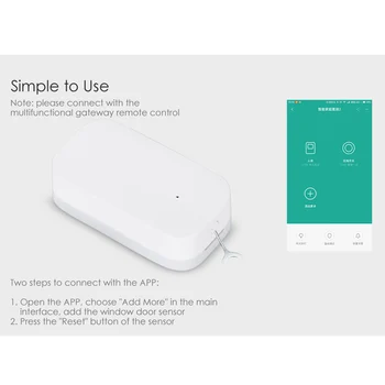 Atnaujinta Xiaomi AQara Smart Lango Durų Jutiklis ZigBee Bevielio Ryšio Multi-purpose Dirbti Su 