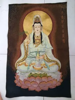 Aukso šviesos, deivės guanyin statula, Tibete ir Nepale thangka/2