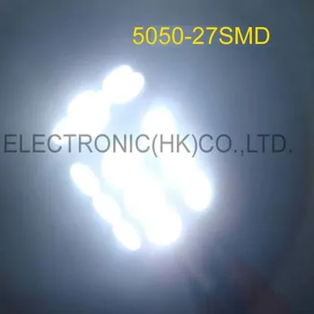 Aukštos kokybės 5050 3 žetonų 27SMD 12Vdc G4, led lemputes, nemokamas pristatymas 100vnt/daug