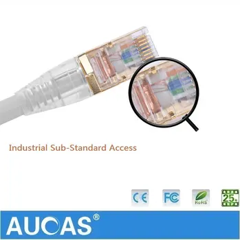 Aukštos kokybės Kietas gryno vario vytos poros tinklų SFTP CAT7 Kabelis doule ekranuoti RJ45 Ethernet Lan kabelis 10m, 20m 30m