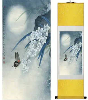 Aukščiausios kokybės Drugelis ir gėlės tapybos Kinų plauti tapybos namų puošybai Nr. 32306