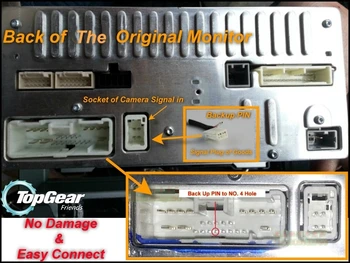 Automobilio vaizdo Kamerą Prijunkite Originalus Gamyklos Ekrane / Stebėti Mazda CX7 CX-7 CX 7 Aukštos Kokybės Galinio vaizdo atsarginę Kamerą