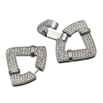 Beadsnice 925 sterlingas sidabro užsegimas trikampis užsegimas su cirkono papuošalai aksesuaras priėmimo lady apyrankę ID35292