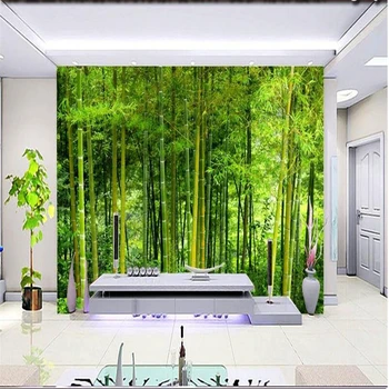 Beibehang 3d kambario tapetai užsakymą freskos neaustinių siena lipdukas nuotrauka 3 d Šviežumo bambuko tapyba foto tapetai