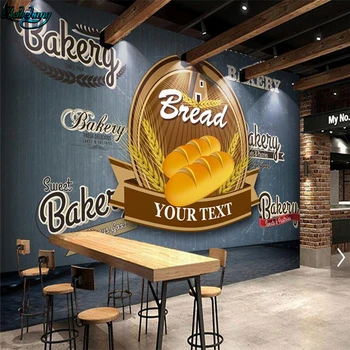 Beibehang Didelis Custom Tapetai, 3D Fone Nostalgiškas Duona Bendrauti Restoranas Įrankiai Fono Sienos