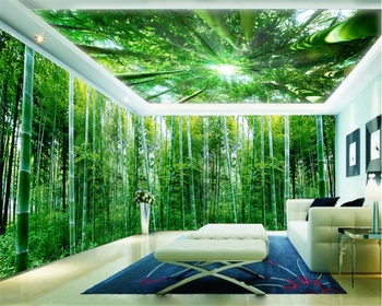 Beibehang gaivus ir gundantis trimatis papel de parede tapetai, bambuko kraštovaizdžio 3D kietas temą kosmoso fone sienos