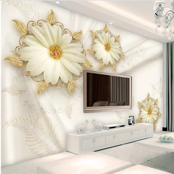 Beibehang papel de parede Užsakymą tapetai 3d Europos stiliaus rūmus aukso aukso papuošalų, gėlių papuošalai fono sienos behang