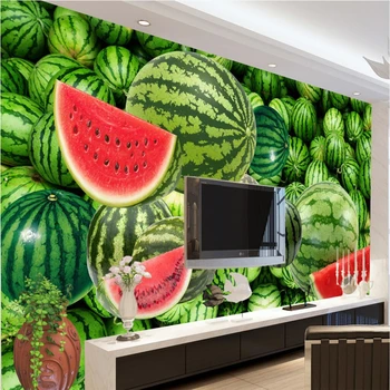 Beibehang Užsakymą tapetai freskomis bet kokio dydžio foto HD arbūzas gyvenimo kambario, miegamasis, sofa-lova, TV foną, dekoratyvinis dažymas