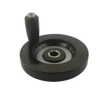 Black Hand Wheel 12x100 12x125 16x160 18x200 22x250mm Bakelite Revolving Handle