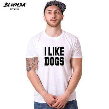 BLWHSA man Patinka Šunys, Print T Shirt Vyrų Mados Atsitiktinis Medvilnės Mielas Gyvūnų, T-marškinėliai, Viršuje Šunys Marškinėliai Šuniukai Mielas Vaikinas Dovana
