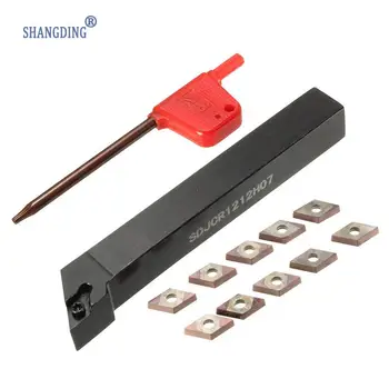 Brand New 10Pcs DCMT0702 Insert With SDJCR1212H07 12X100mm Lathe Boring Turning Tool Holder 93 Degree