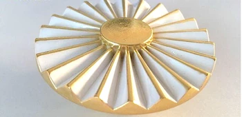 Continental naftos apvalios baltos aukso Kabineto krūtinės stalčiaus rankena detalės durų rankenos(C. C:32mm)