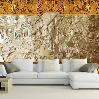 Custom 3D didelės freskos, Kinų senovės triukšmingo gatvių paramos freskos papel de parede,gyvenamasis kambarys su sofa-lova, TV wall miegamojo sienos popieriaus