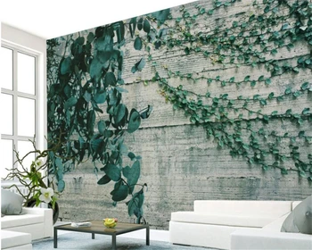 Custom aukštos kokybės šilko medžiagos, foto tapetai, freskos Idiliškas vėjo vynmedžių lapai foną už sienos 3 d Beibehang