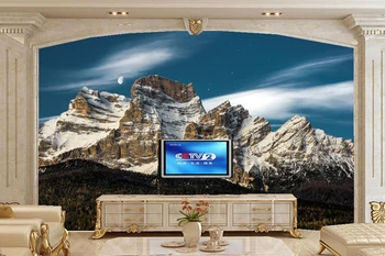 Custom dekoracijos, sienų,Kalnų, Italijos Veneto Gamta tapetai, viešbučio gyvenamasis kambarys su sofa-lova, TV foną miegamajame 3d tapetai