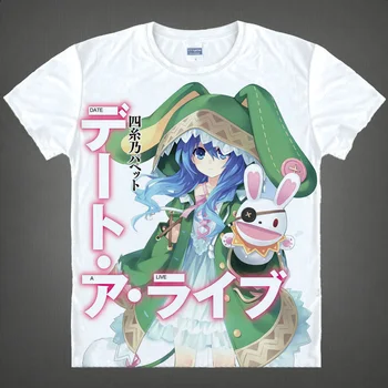 DATA GYVENTI marškinėliai kawaii Japonų Anime t-shirt Manga Marškinėliai Mielas Animacinių filmų Kurumi Tokisaki Cosplay marškinėliai 37172682128 tee 121