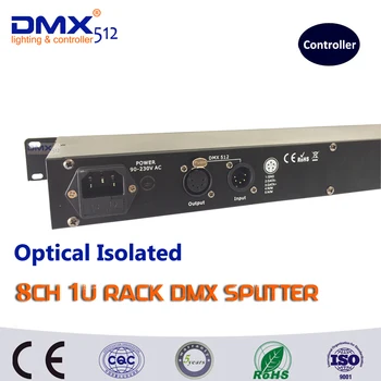 DHL Nemokamas Pristatymas optinis izoliuotas DMX platintojas 8 būdas dmx splitter scenos apšvietimo splitter