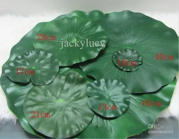 Dia apie 10cm Dirbtinis EVA Lotus Lapų Žaliųjų Augalų, Gėlių Ornamentu Sodo Vandens Baseinas Dekoro Nemokamas Pristatymas