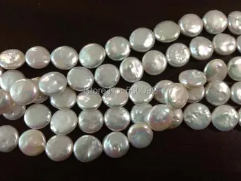 Didmeninė 11-12mm monetos gėlavandenių perlų sruogos nemokamas pristatymas