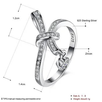 DODO kpop juostele dizaino žiedai moterims 925 sterlingas sidabro papuošalai su apvalios aaa cirkonis pakabukas partijos priedai DR136
