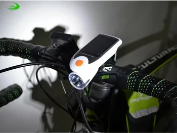 Dviračio šviesos Dviratį 240 Liumenų Saulės energija Varomas USB Įkrovimo Priekinis Žibintas priekinis žibintas dviračių led žibintuvėlis 3W F1072